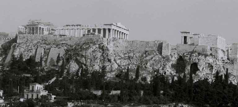 Exterior view of the Parthenon on the Athenian Acropolis 28 May 1979